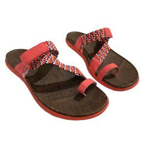 Merrell Sandals Womens 9 Around Town Sunvue Thong Woven Outdoor Hot Coral Hiking